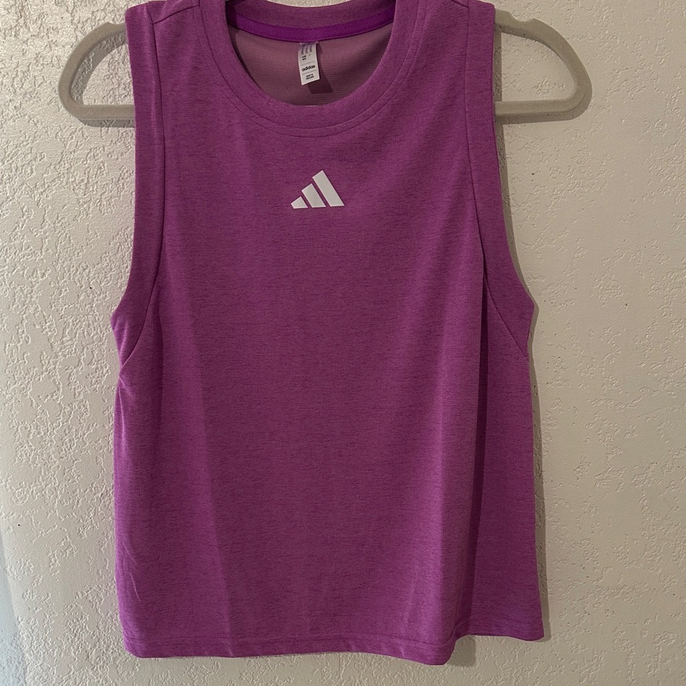 Adidas Women's Vibrant Purple Muscle Tee